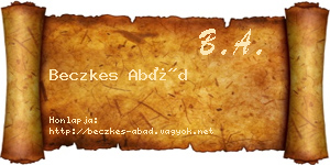 Beczkes Abád névjegykártya